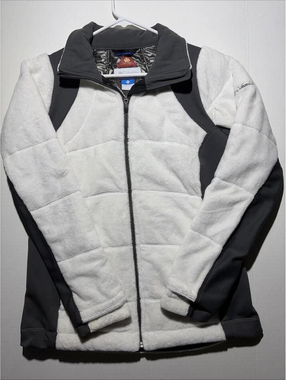 Columbia Omni Heat Jacket Womens Large White Gray